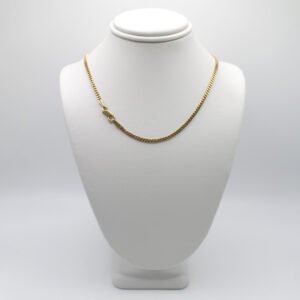 Cadena Cubana 10KT Size 18 2mm Weight 5.4g