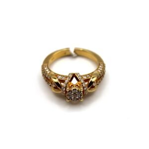 Radiant Cluster Diamond Ring – 14KT Gold