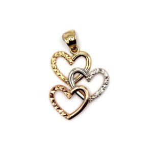 Interlocking Hearts – 14KT Pendant
