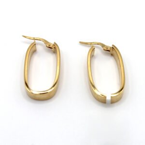 Rectangular Hoop – 10KT Gold Women’s Earrings
