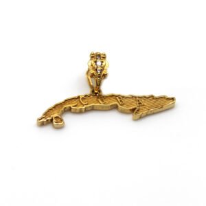 Cuba Map Pendant – 10KT Gold