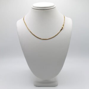 Classic Polished Curb Link Chain Necklace – 14KT Gold