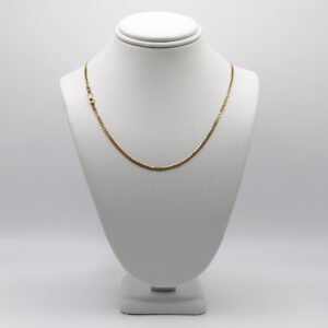 Medium Polished Curb Link Chain Necklace – 14KT Gold