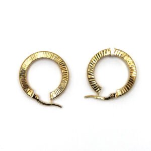 Small Chunky High-Polish Dome Huggie Hoop – 14KT Gold Women’s Earrings
