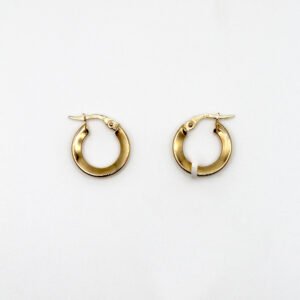 Medium Classic Polished Twist Hoop – 10KT Gold Women’s Earrings