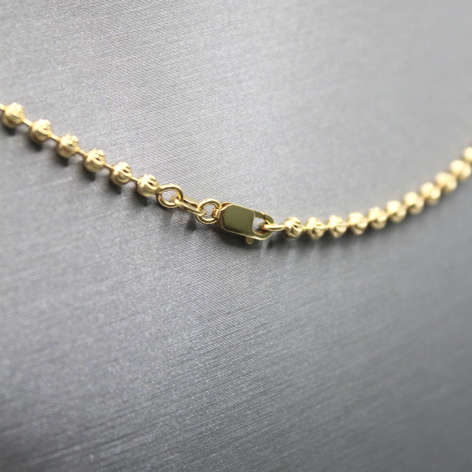 10KT Gold Unisex Bead Chain Necklace – cabrerasjewelry.com