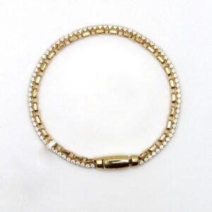 Double Row Stone Tennis – 14KT Gold Women’s Bracelet