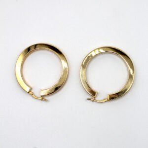 Medium Voluminous Puffed Oval Hoop – 14KT Gold Women’s Earrings