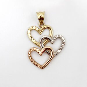 Interlocking Hearts – 14KT Pendant