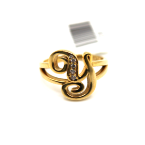 Script Initial Y Ring - 10kt Gold, Size 6 3/4
