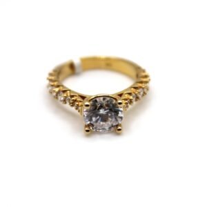 Radiant Queen – 10KT Women’s Zirconia Ring, Size 6 1/4