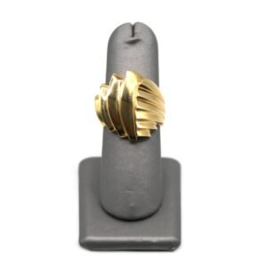 Sculpted Wave Dome Ring – 10KT,  Size 7.5