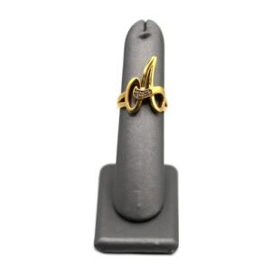 Script Initial A Ring - 10kt Gold ,  Size 7