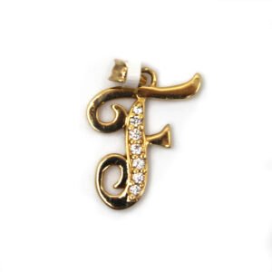 Zirconia Initial "F" – 10KT Pendant