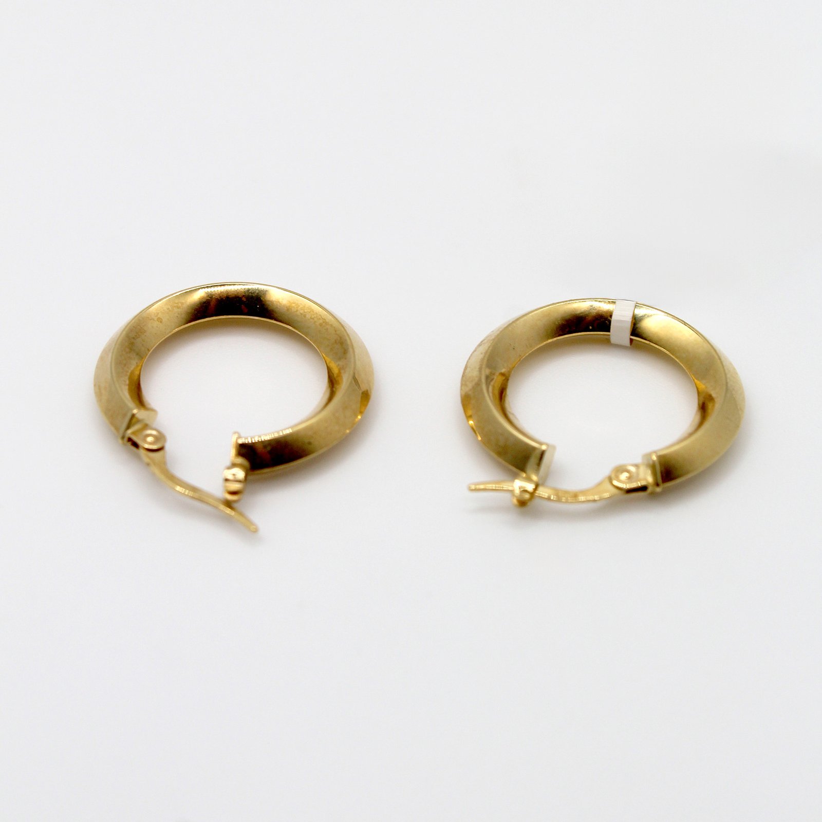 Polished Twist Channel Hoop – 14KT Gold Women’s Earrings - Image 2