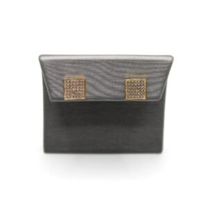 Zirconia Pave Rectangle Stud Earrings – 14KT Gold