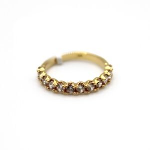 Golden Promise Band – 10KT Zirconia Engagement Ring ,Size 7