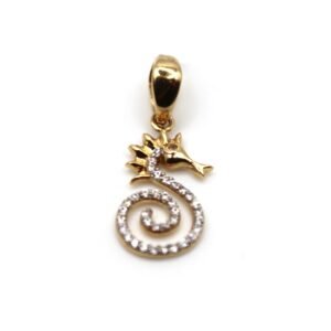 Ocean Whisper – 14KT Seahorse Pendant