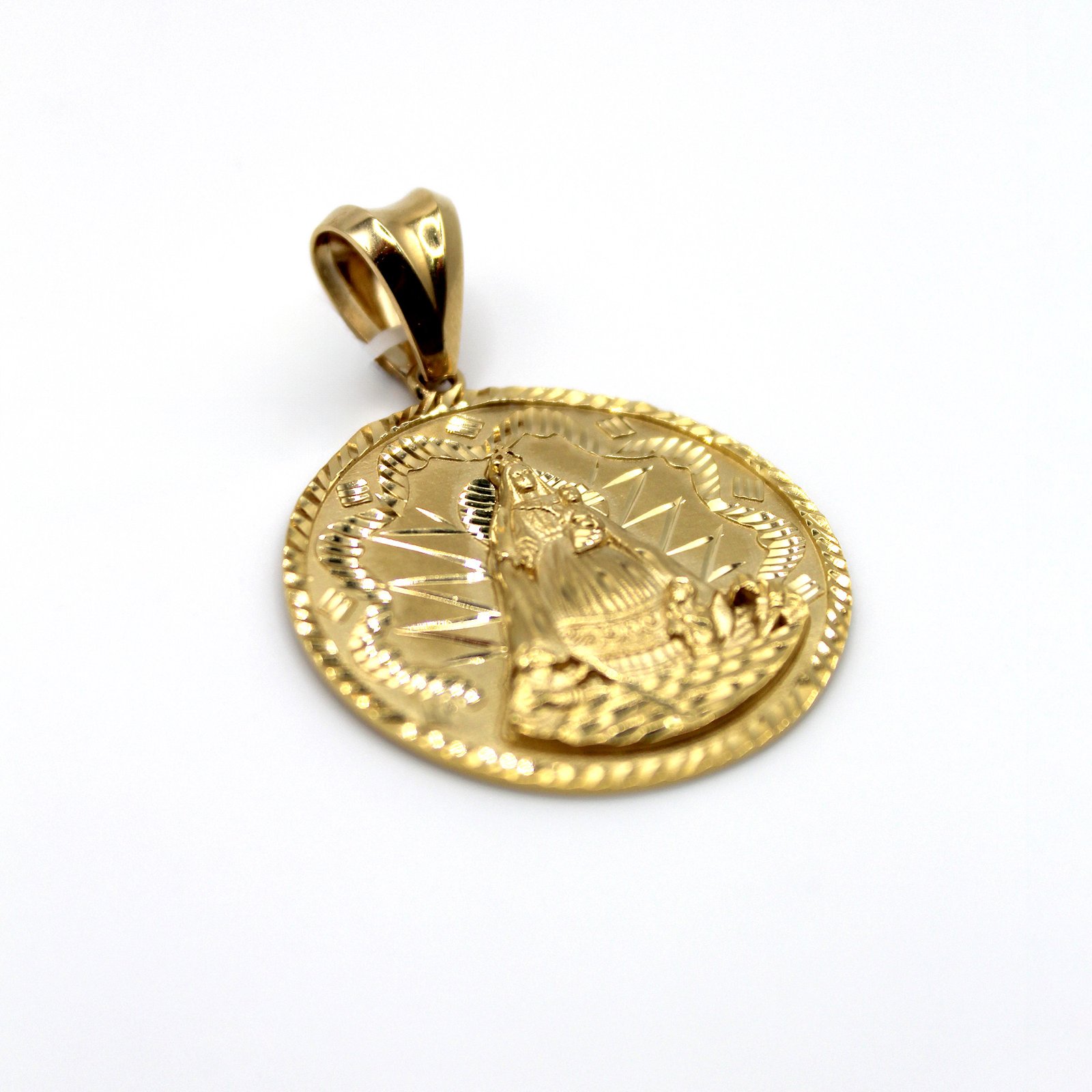 Virgen de la Caridad Del Cobre Medallion Pendant – 14KT Gold - Image 2