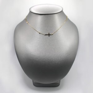 Side Cross  - 14kt Women's Necklace