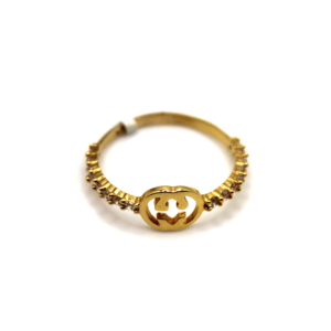 Petite Round Stone Ring - 10kt Gold, Size 6.5