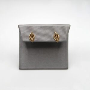 Delicate Nature Leaf Stud Earrings – 14KT Gold