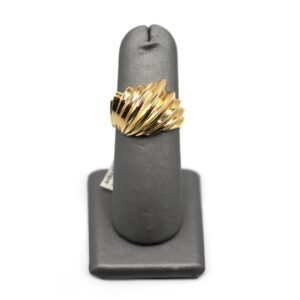 Ribbed Dome Ring – 10KT, Size 7.5