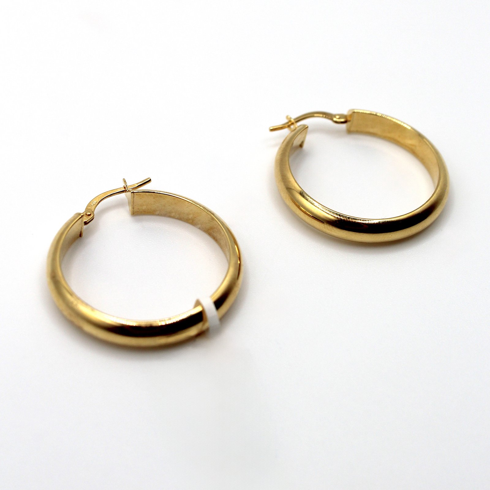 Wide High-Polish Dome Hoop – 14KT Gold Women’s Earrings