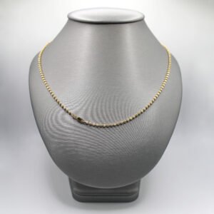 10KT Gold Unisex Bead Chain Necklace