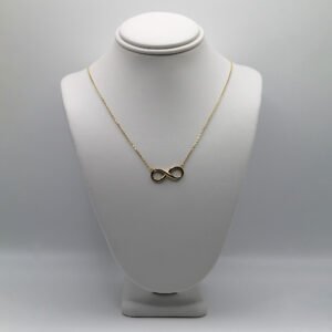 Minimalist Infinity Symbol Pendant Necklace – 14KT Gold Women’s