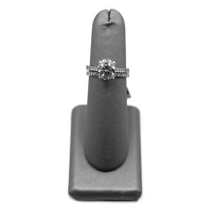 L.G Diamond Round Cut Engagement Ring with Matching Band - 14KT Gold , Size 6 3/4