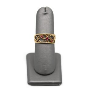 Filigree Red Ring – 10KT, Size 7.5