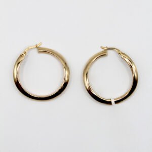 Small Polished Twist Huggie Hoop – 10KT Gold Women’s Earrings