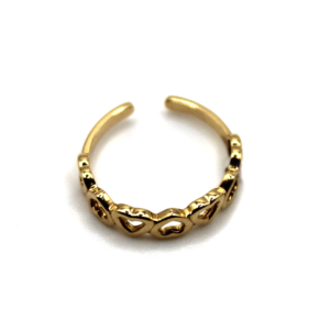 Heart Design Toe Ring - 14KT Gold,  Size 4