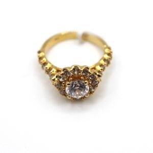 Radiant Halo – 10KT Zirconia Engagement Ring, Size 7