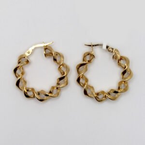 Twisted Gold Hoop Earrings – 10KT Gold
