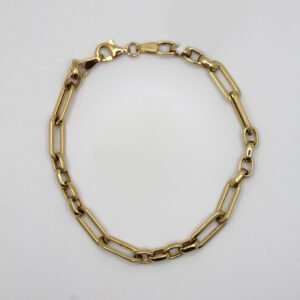 Modern Gold Paperclip Link Bracelet – 10KT Gold