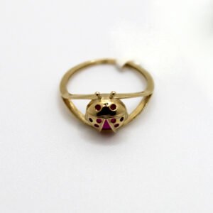 Ladybug Charm Ring – 10KT Gold