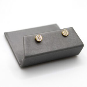 Shimmering Diamond Cluster Studs – 14KT Gold – 0.19CT