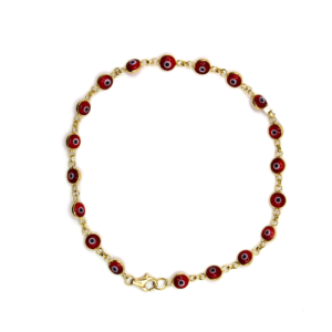 Red Evil Eye – 14KT Gold Women’s Bracelet