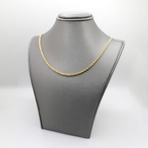 Classic Rope Link Chain – 10KT Gold – 18"