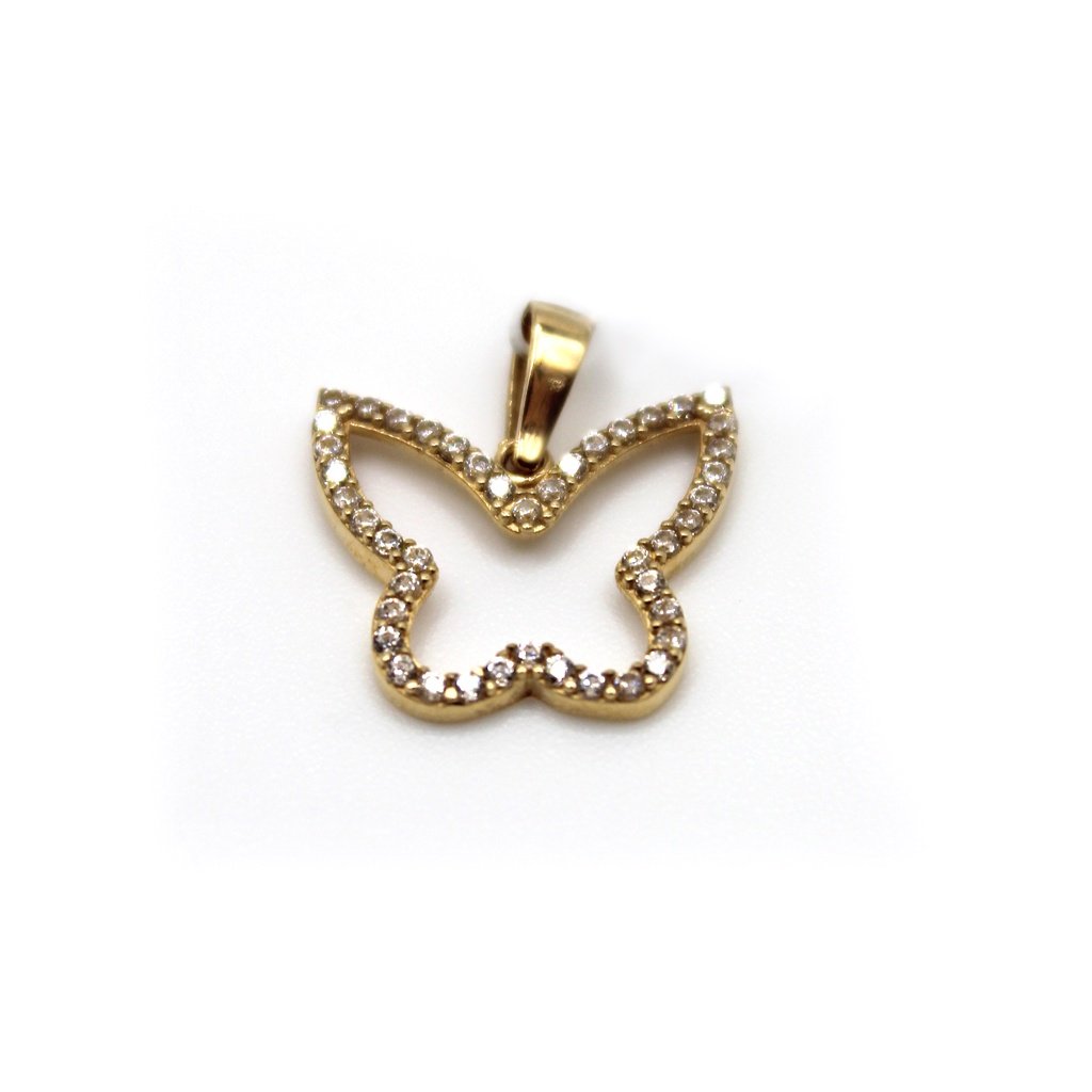 Zirconia Butterfly Pendant– 14KT - Image 2