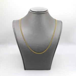 Gold Flat Link Chain Necklace – 14KT Gold