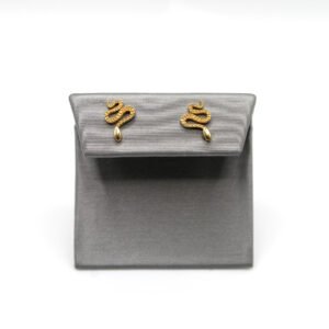 Serpentine Drip Stud Earrings – 14KT Gold