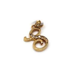 Zirconia Initial "S" – 10KT Pendant
