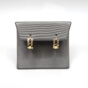 Hoops with Zirconia – 14KT Gold Earrings