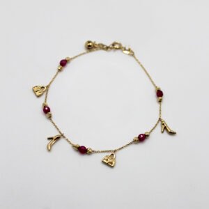 Fashionista Charm Bracelet – 14KT Gold – 7"