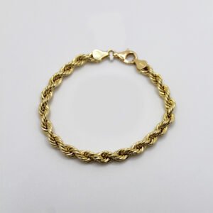 Glimmering Gold Rope Bracelet – 10KT Gold