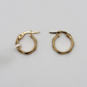 Geometric Gold Hoop Earrings – 10KT Gold