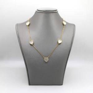 Mother of Pearl Heart Necklace – 10KT Gold